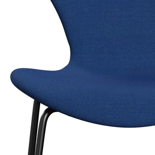 Fritz Hansen Series 7™ Chair Full Upholstery, Black/Steelcut Trio Cobalt Blue