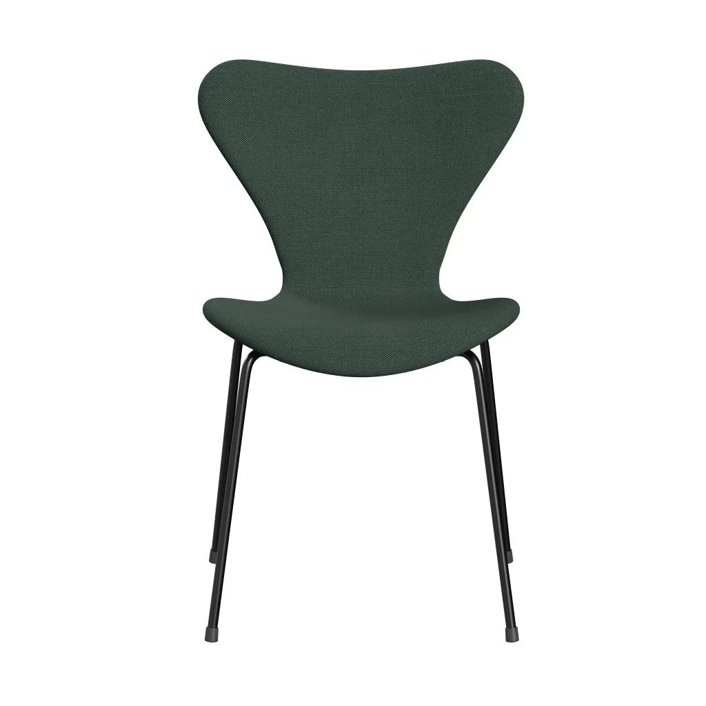 Fritz Hansen Series 7™ Chair Full Upholstery, Black/Steelcut Trio Dusty Green