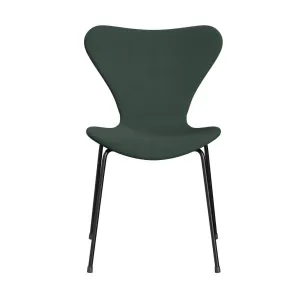 Fritz Hansen Series 7™ Chair Full Upholstery, Black/Steelcut Trio Dusty Green