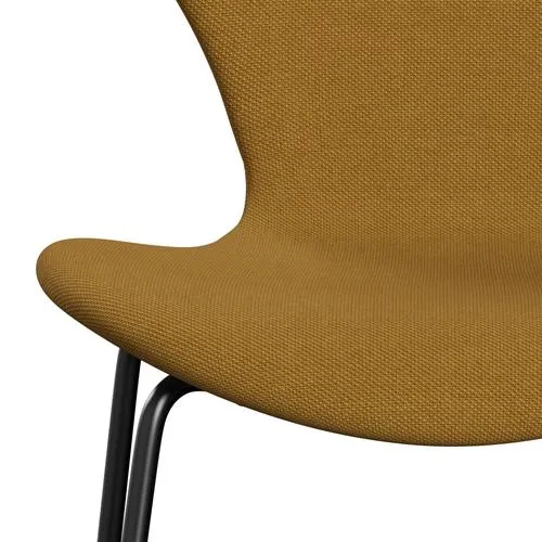 Fritz Hansen Series 7™ Chair Full Upholstery, Black/Steelcut Trio Mustard Dark