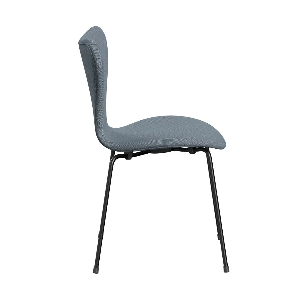 Fritz Hansen Series 7™ Chair Full Upholstery, Black/Steelcut Trio Pastel Blue