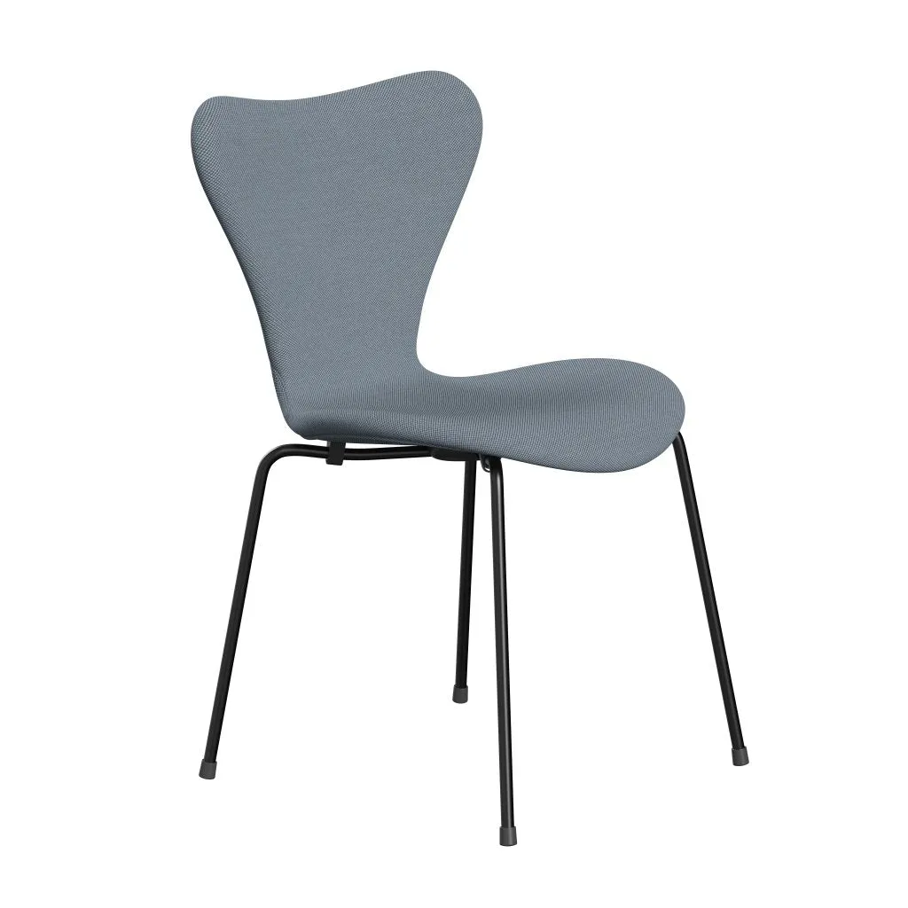 Fritz Hansen Series 7™ Chair Full Upholstery, Black/Steelcut Trio Pastel Blue