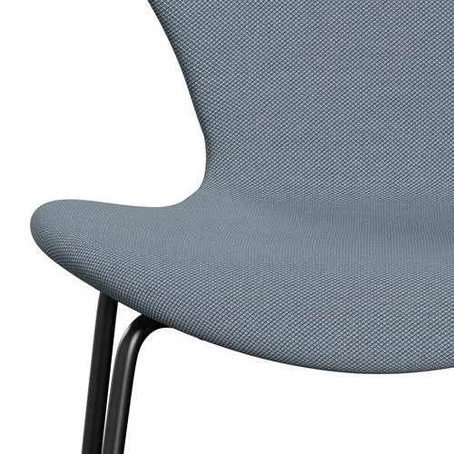 Fritz Hansen Series 7™ Chair Full Upholstery, Black/Steelcut Trio Pastel Blue