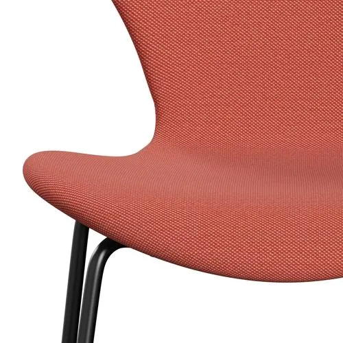 Fritz Hansen Series 7™ Chair Full Upholstery, Black/Steelcut Trio Pink/Orange