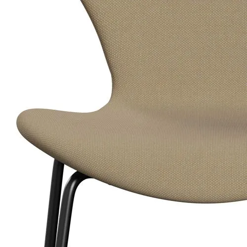 Fritz Hansen Series 7™ Chair Full Upholstery, Black/Steelcut Trio Soft Yellow
