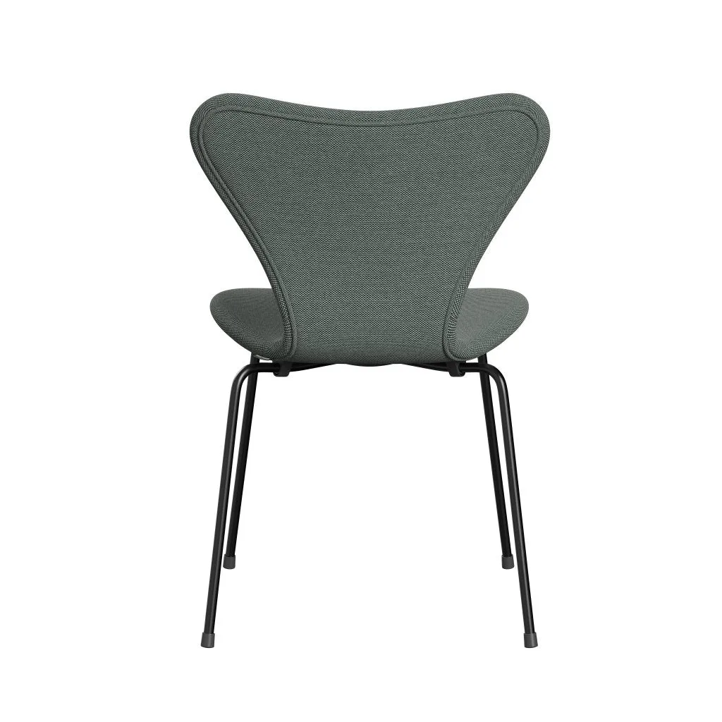 Fritz Hansen Series 7™ Chair Full Upholstery, Black/Steelcut Trio White/Dark Green