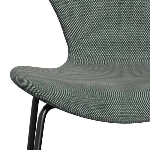 Fritz Hansen Series 7™ Chair Full Upholstery, Black/Steelcut Trio White/Dark Green