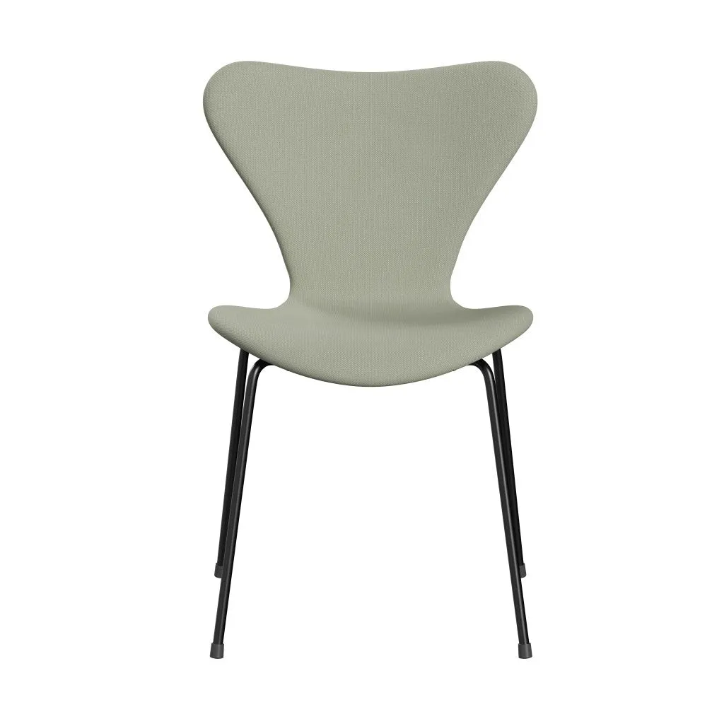 Fritz Hansen Series 7™ Chair Full Upholstery, Black/Steelcut Turquoise Light