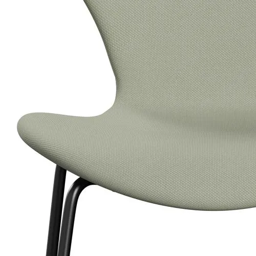Fritz Hansen Series 7™ Chair Full Upholstery, Black/Steelcut Turquoise Light