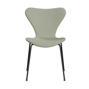 Fritz Hansen Series 7™ Chair Full Upholstery, Black/Steelcut Turquoise Light