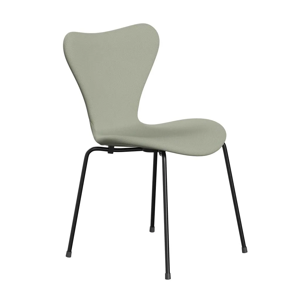 Fritz Hansen Series 7™ Chair Full Upholstery, Black/Steelcut Turquoise Light