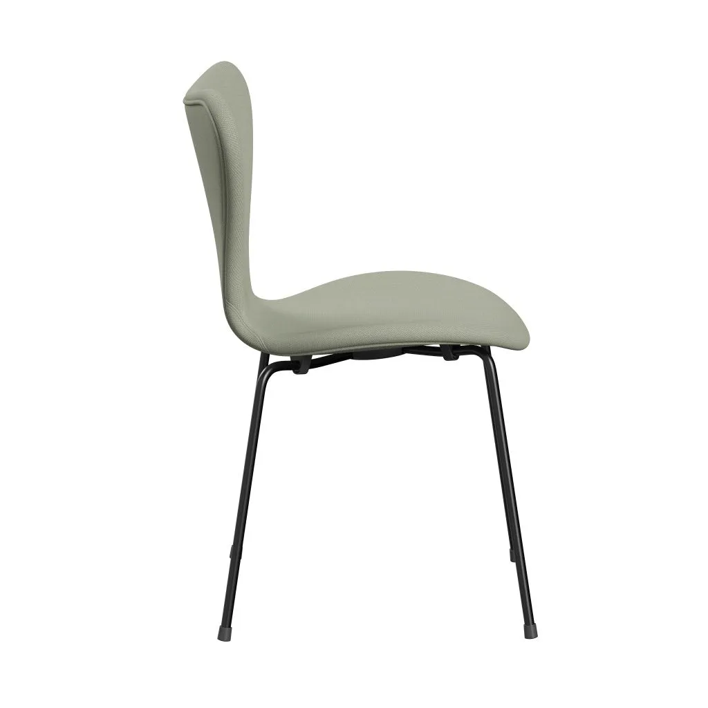 Fritz Hansen Series 7™ Chair Full Upholstery, Black/Steelcut Turquoise Light