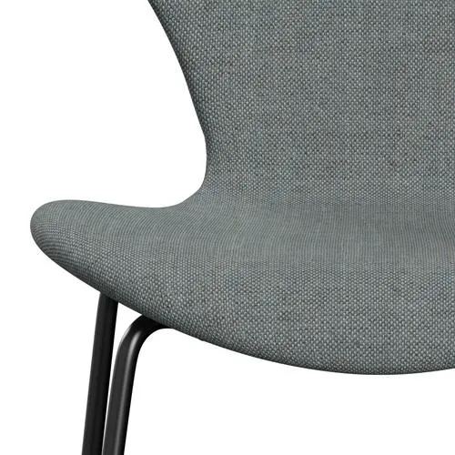Fritz Hansen Series 7™ Chair Full Upholstery, Black/Sunniva 2 Grey/Pale Green