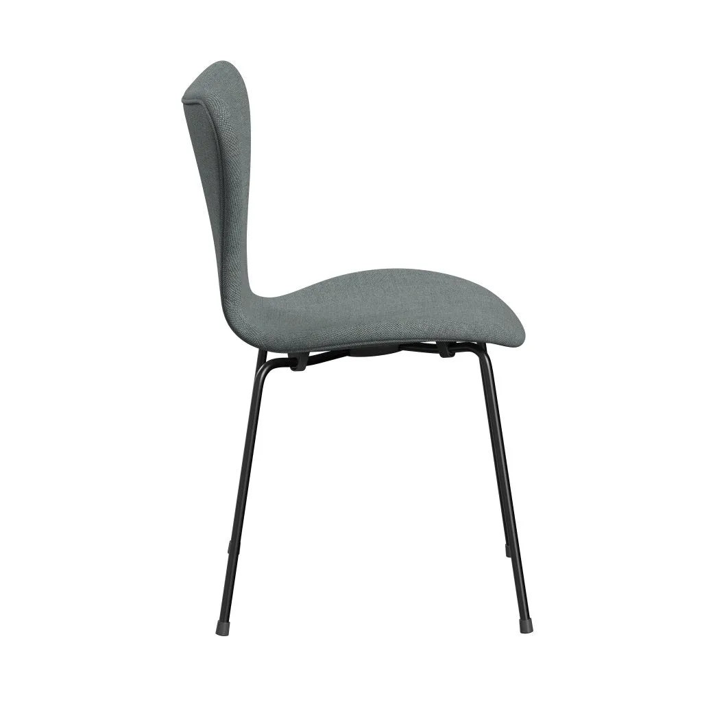 Fritz Hansen Series 7™ Chair Full Upholstery, Black/Sunniva 2 Grey/Pale Green