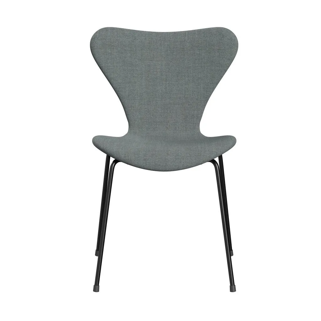 Fritz Hansen Series 7™ Chair Full Upholstery, Black/Sunniva 2 Grey/Pale Green