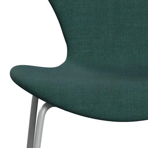 Fritz Hansen Series 7™ Chair Full Upholstery, Nine Grey/Canvas Emerald Green