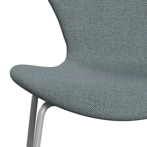 Fritz Hansen Series 7™ Chair Full Upholstery, Nine Grey/Re Wool Light Blue/Natural