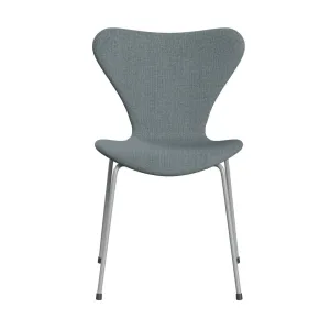 Fritz Hansen Series 7™ Chair Full Upholstery, Nine Grey/Re Wool Light Blue/Natural