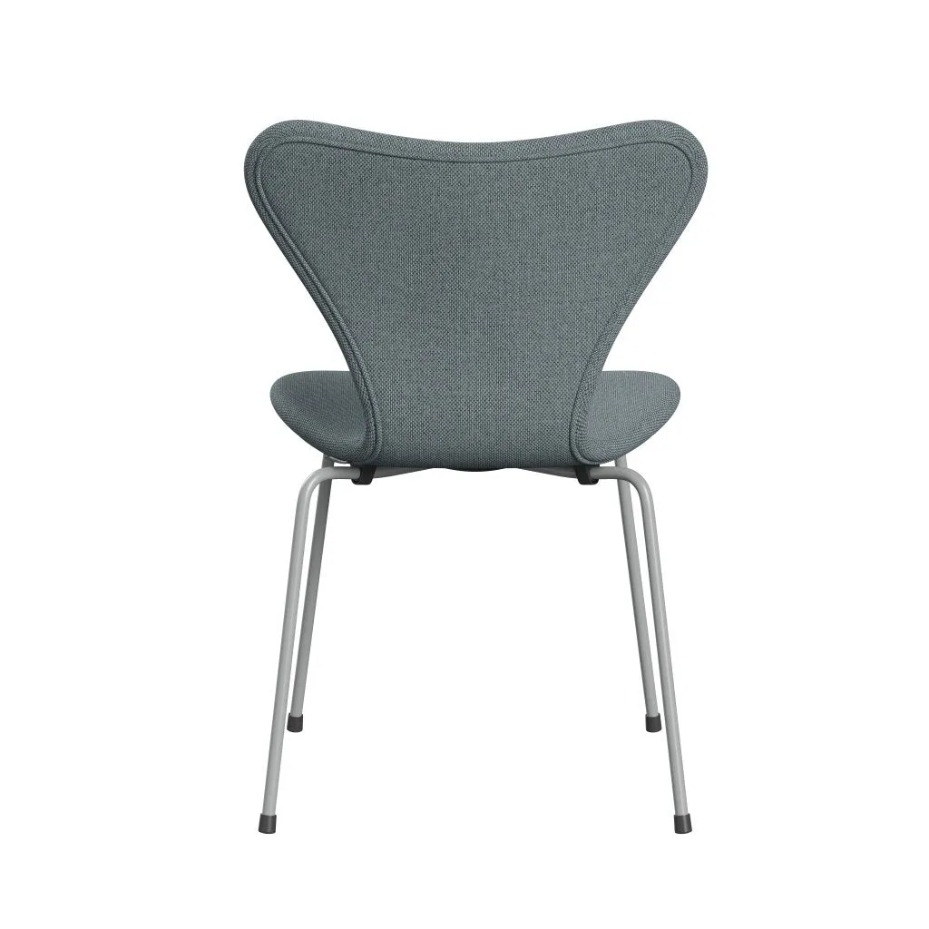 Fritz Hansen Series 7™ Chair Full Upholstery, Nine Grey/Re Wool Light Blue/Natural