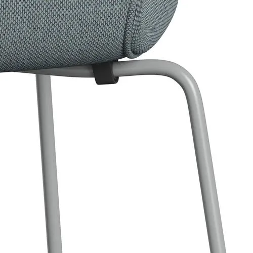 Fritz Hansen Series 7™ Chair Full Upholstery, Nine Grey/Re Wool Light Blue/Natural