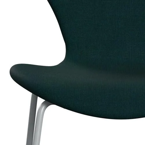 Fritz Hansen Series 7™ Chair Full Upholstery, Silver Grey/Canvas Dark Blue/Green