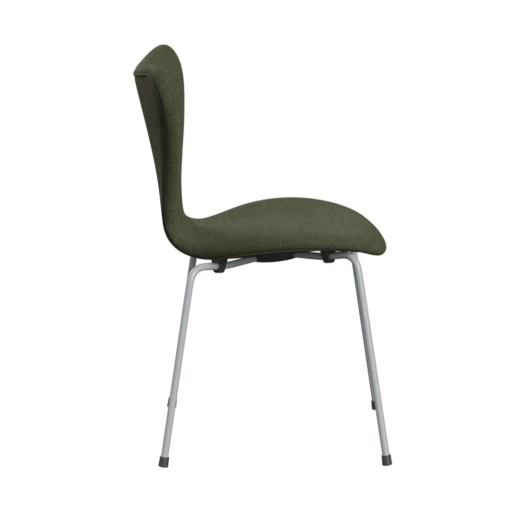 Fritz Hansen Series 7™ Chair Full Upholstery, Silver Grey/Canvas Moss Green
