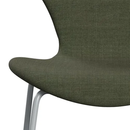 Fritz Hansen Series 7™ Chair Full Upholstery, Silver Grey/Canvas Moss Green