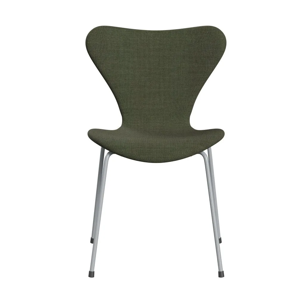 Fritz Hansen Series 7™ Chair Full Upholstery, Silver Grey/Canvas Moss Green
