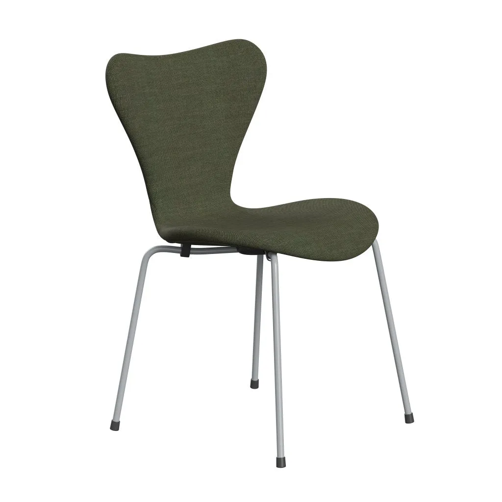 Fritz Hansen Series 7™ Chair Full Upholstery, Silver Grey/Canvas Moss Green