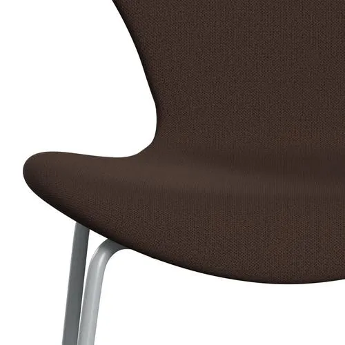Fritz Hansen Series 7™ Chair Full Upholstery, Silver Grey/Capture Chocolate Brown