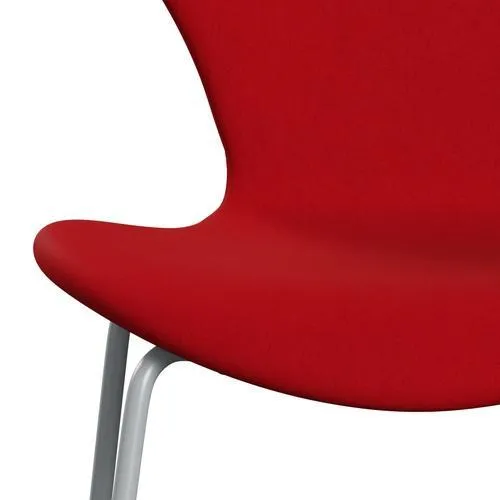 Fritz Hansen Series 7™ Chair Full Upholstery, Silver Grey/Comfort Red (C64013)