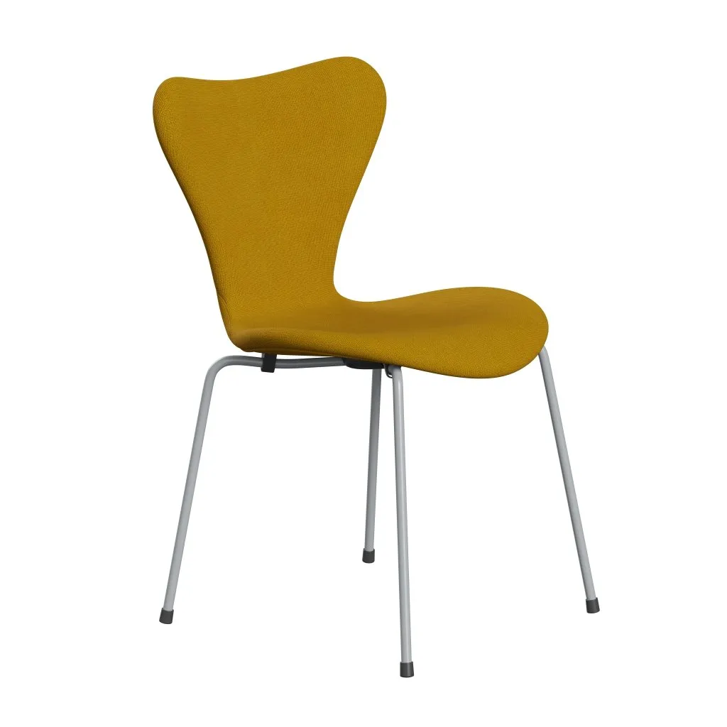 Fritz Hansen Series 7™ Chair Full Upholstery, Silver Grey/Hallingdal Mustard