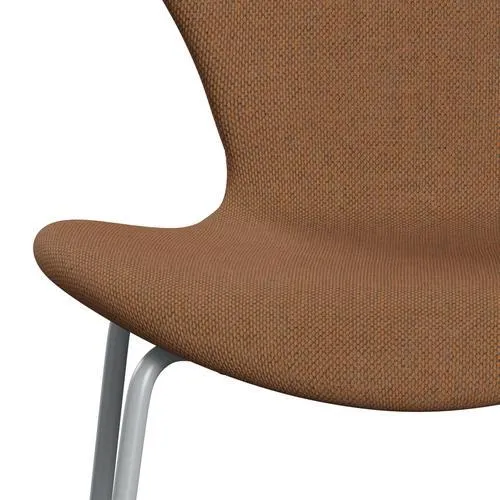 Fritz Hansen Series 7™ Chair Full Upholstery, Silver Grey/Re Wool Ornage/Natural