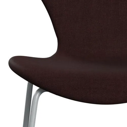 Fritz Hansen Series 7™ Chair Full Upholstery, Silver Grey/Remix Aubergine (Rem373)
