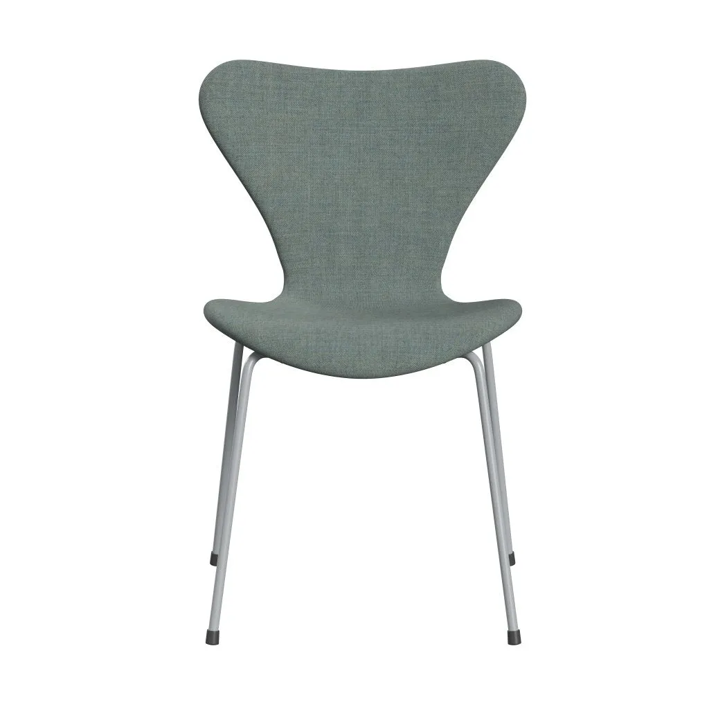 Fritz Hansen Series 7™ Chair Full Upholstery, Silver Grey/Remix Green/Grey