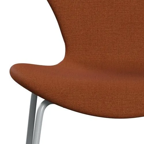 Fritz Hansen Series 7™ Chair Full Upholstery, Silver Grey/Remix Rust Orange