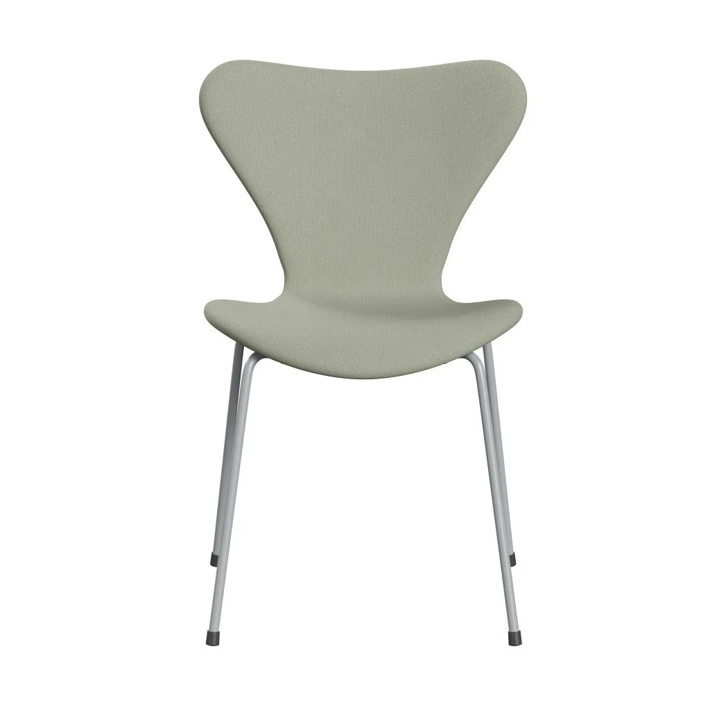Fritz Hansen Series 7™ Chair Full Upholstery, Silver Grey/Steelcut Turquoise Light