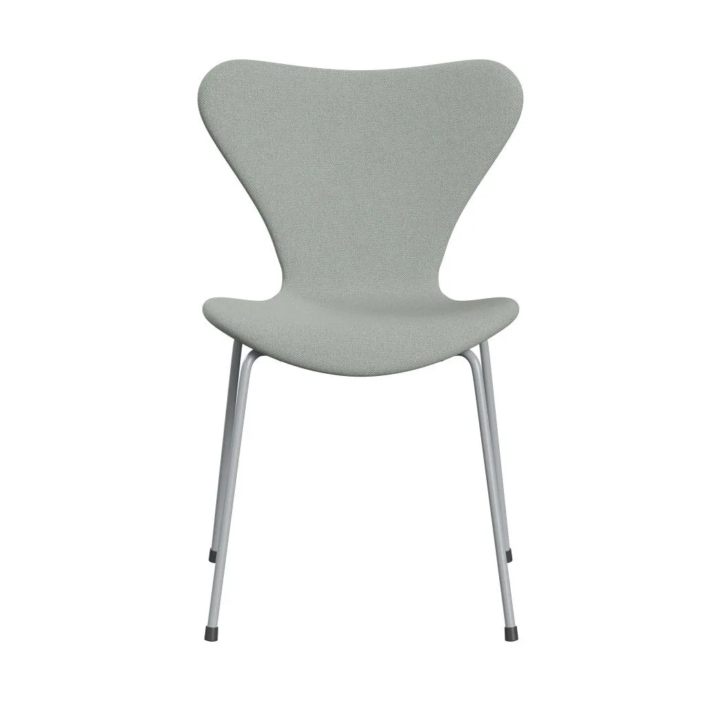 Fritz Hansen Series 7™ Chair Full Upholstery, Silver Grey/Sunniva 2 Mint Green