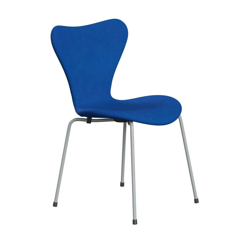 Fritz Hansen Series 7™ Chair Full Upholstery, Silver Grey/Tonus Blue