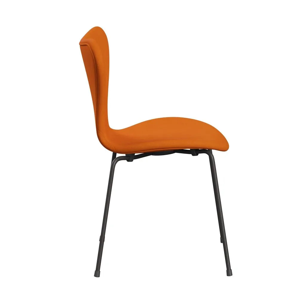 Fritz Hansen Series 7™ Chair Full Upholstery, Warm Graphite/Divina Orange (Div444)