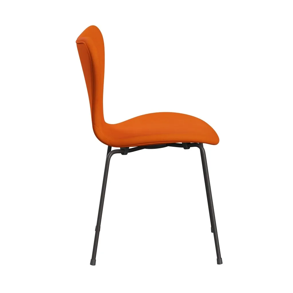 Fritz Hansen Series 7™ Chair Full Upholstery, Warm Graphite/Divina Pastel Orange