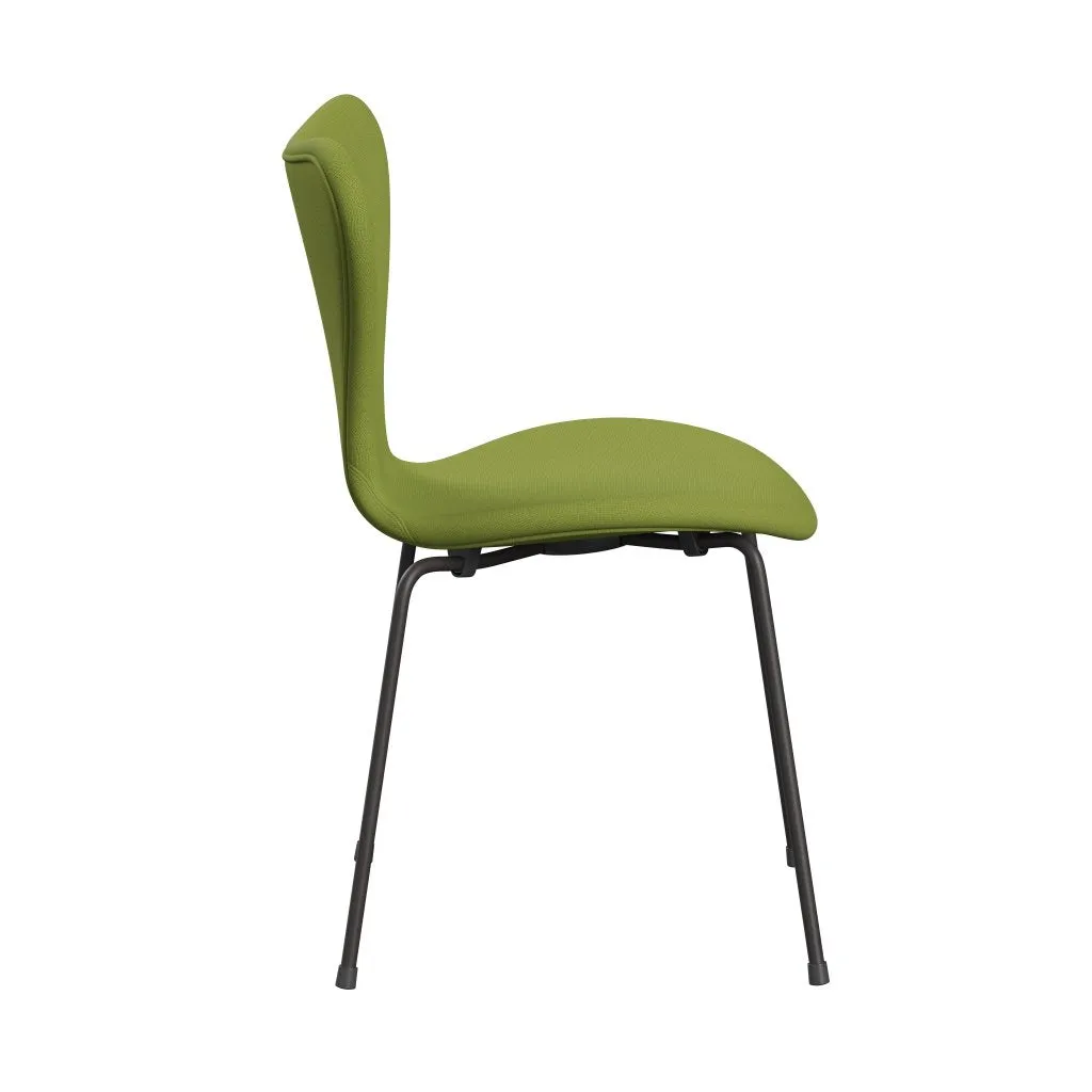 Fritz Hansen Series 7™ Chair Full Upholstery, Warm Graphite/Fame Light Grass Green