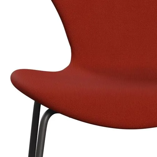 Fritz Hansen Series 7™ Chair Full Upholstery, Warm Graphite/Fame Orange Red