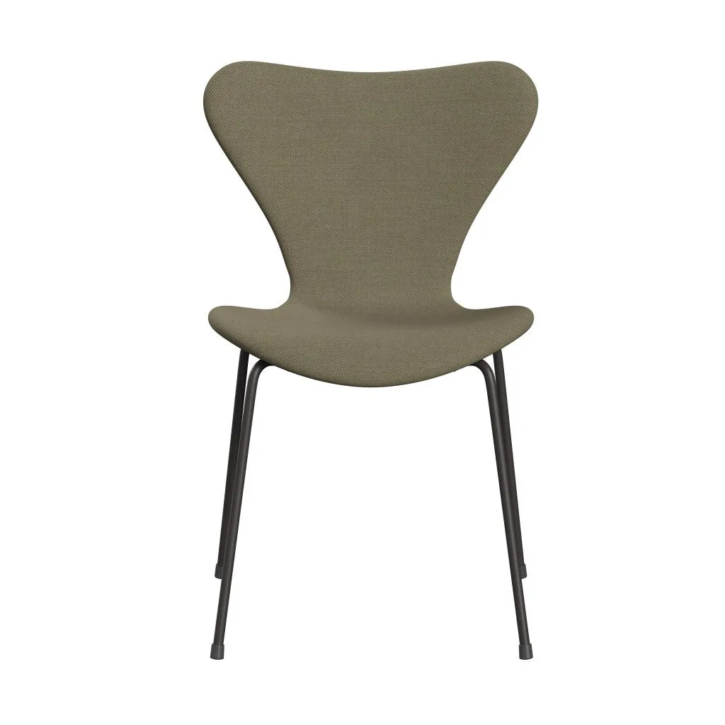 Fritz Hansen Series 7™ Chair Full Upholstery, Warm Graphite/Fiord Olive Green/Stone