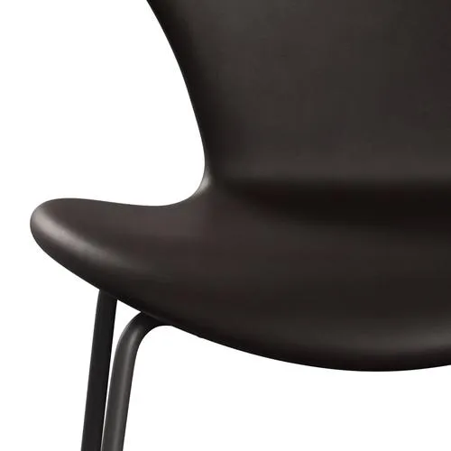 Fritz Hansen Series 7™ Chair Full Upholstery, Warm Graphite/Grace Dark Brown