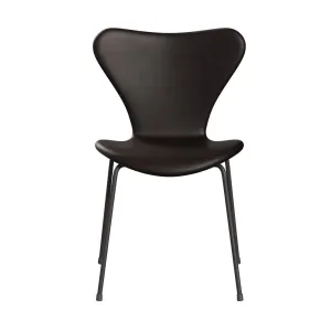 Fritz Hansen Series 7™ Chair Full Upholstery, Warm Graphite/Grace Dark Brown