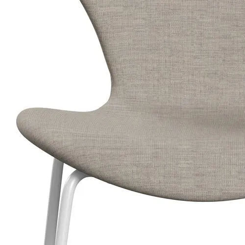Fritz Hansen Series 7™ Chair Full Upholstery, White/Canvas Beige