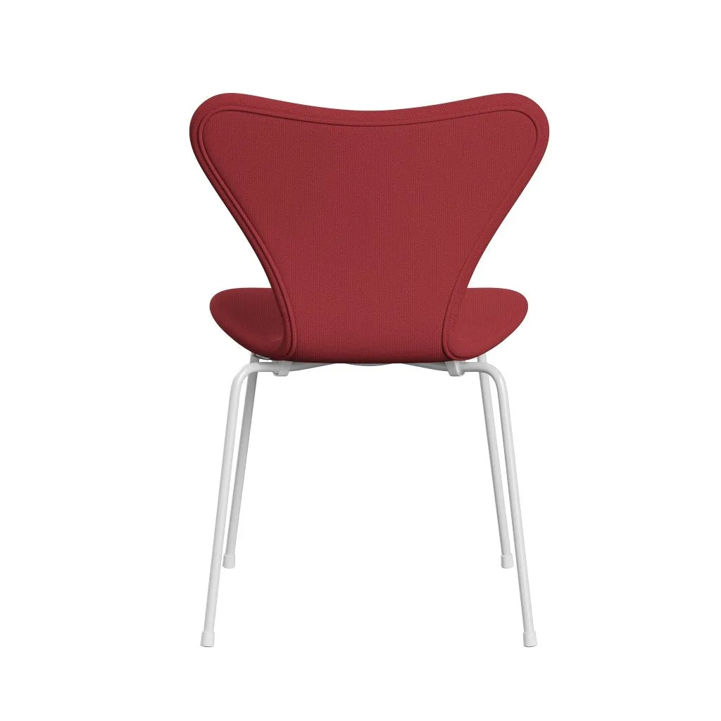 Fritz Hansen Series 7™ Chair Full Upholstery, White/Capture Inst Ant™ Red