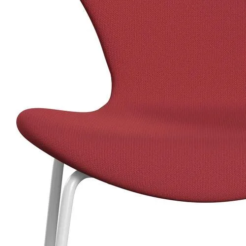 Fritz Hansen Series 7™ Chair Full Upholstery, White/Capture Inst Ant™ Red