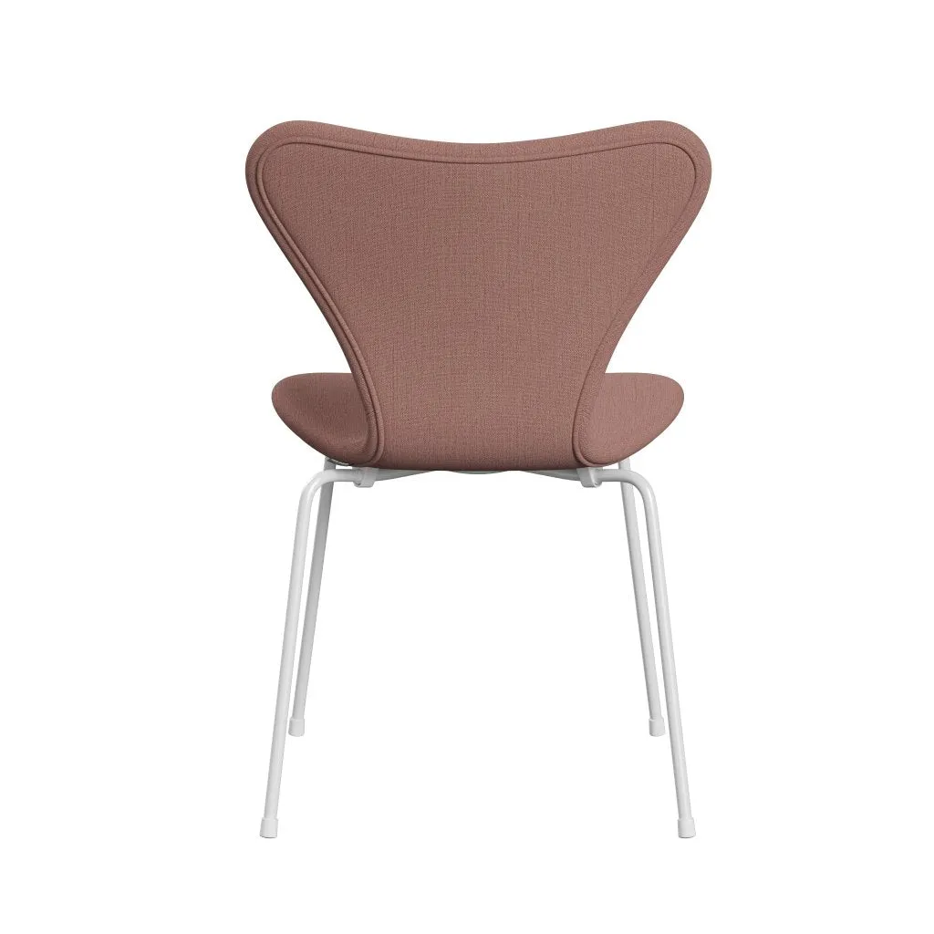 Fritz Hansen Series 7™ Chair Full Upholstery, White/Christianshavn Orange/Red
